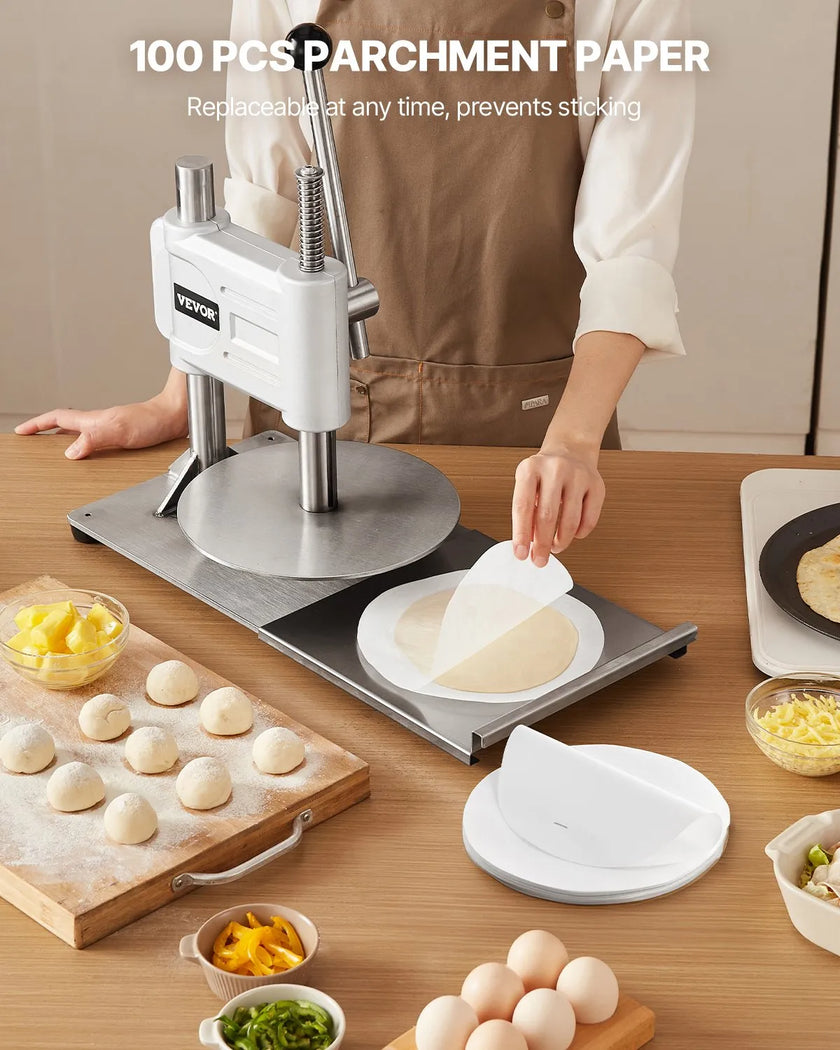 VEVOR 9.5 in Manual Pizza Dough Press Machine Commercial Pizza Pastry Sheeter