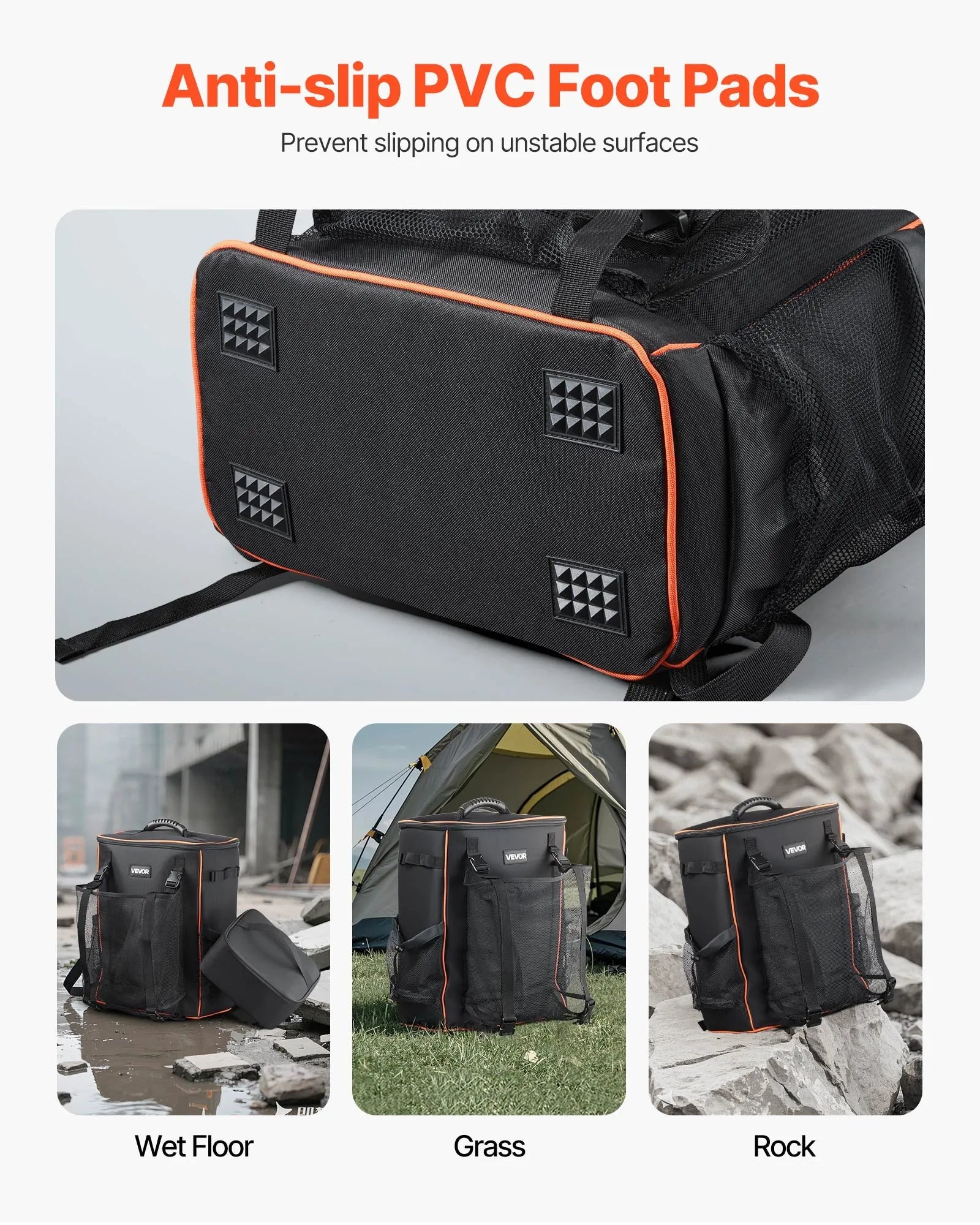 VEVOR 35.6L Welding Backpack 600D Polyester Welder Backpack for Tools and Helmet