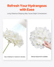 VEVOR 65 Pcs Artificial Silk Hydrangea Flowers 9.8 In Bouquet Arrangement White
