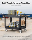 VEVOR 2-shelf Utility Cart 550 lbs 37 x 25.4-inch Service Cart with Wheels