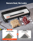 VEVOR 7-in-1 Vacuum Sealer Machine Compact Automatic Food Saver 120W Bags & Roll