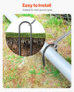 VEVOR 10-Inch 12 Pack Rebar Stakes Heavy Duty U Shape Galvanized Ground Anchors