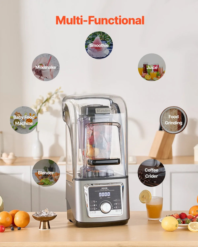 VEVOR 85 oz 1400W Blender for Smoothies Food Processing Blender for Kitchen