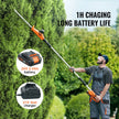 VEVOR 20V Cordless Hedge Trimmer, 18 inch Double-edged Steel Blade, Pole Hedge Trimmer Kit 20V Battery, Fast Charger Included, 74