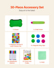 VEVOR 2-in-1 Kids Art Easel Double-Sided Wooden Magnetic Whiteboard Chalkboard