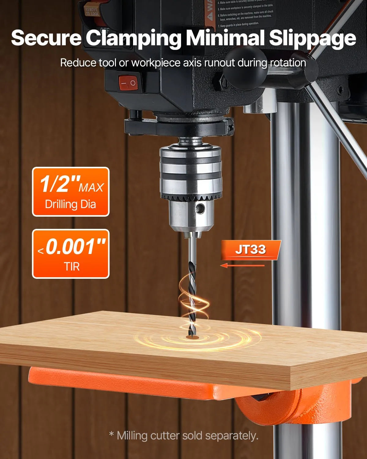 VEVOR 8 in Benchtop Drill Press Tabletop Drilling Machine 750-3200RPM Adjustable