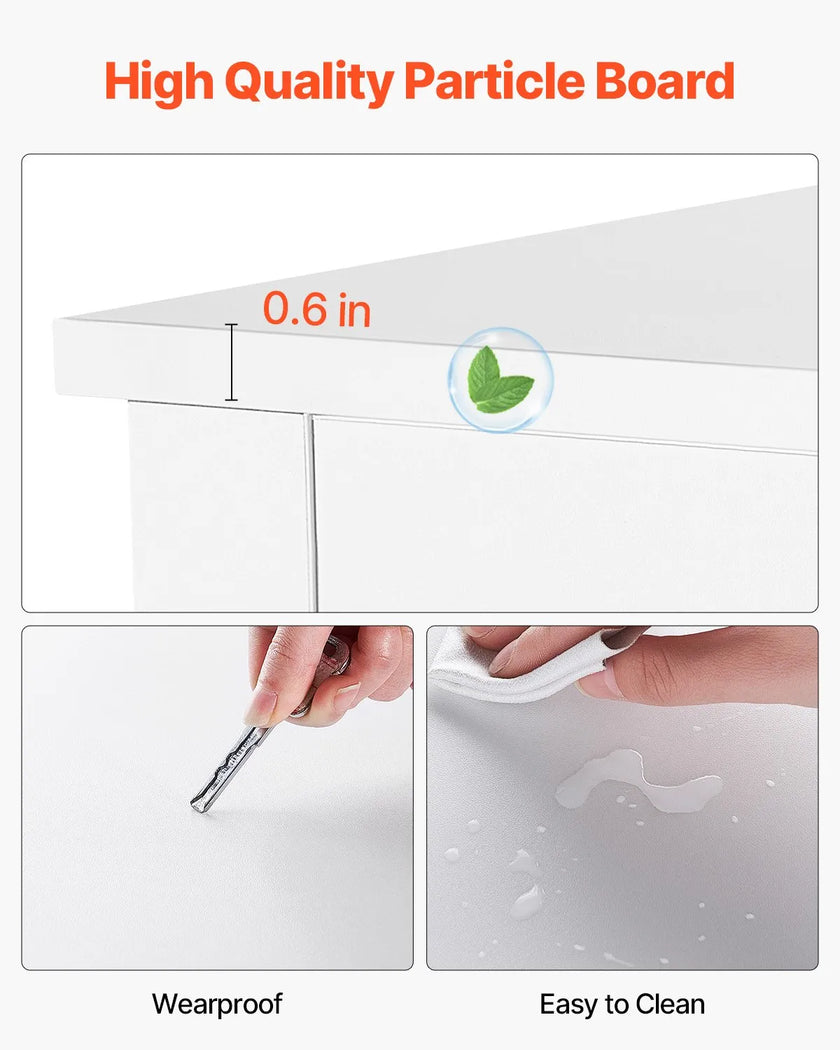 VEVOR 7 Drawer Dresser Wooden Chest of Drawers with Sliding with Anti-tip Device