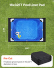 VEVOR 16x32ft Rectangle Pool Liner Pad Heavy Duty Pool Mat Prevent Punctures