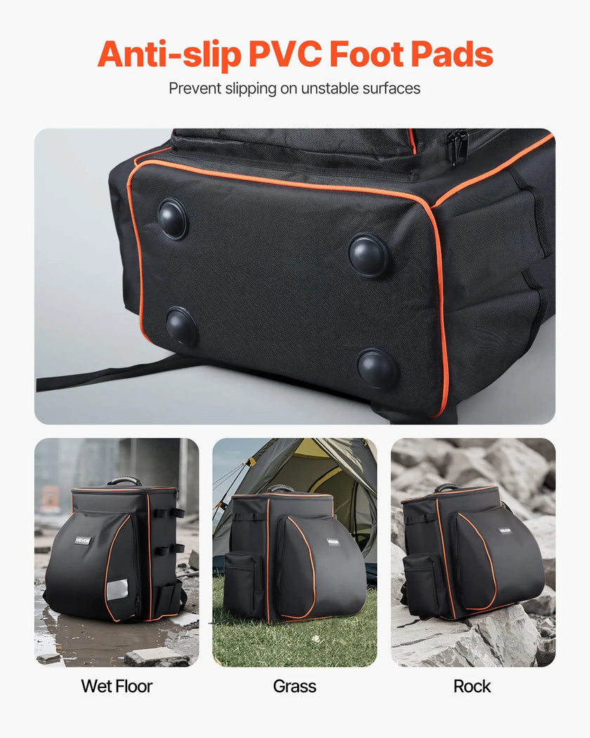 VEVOR 33L Welding Backpack 600D Polyester Welder Backpack for Tools and Helmet
