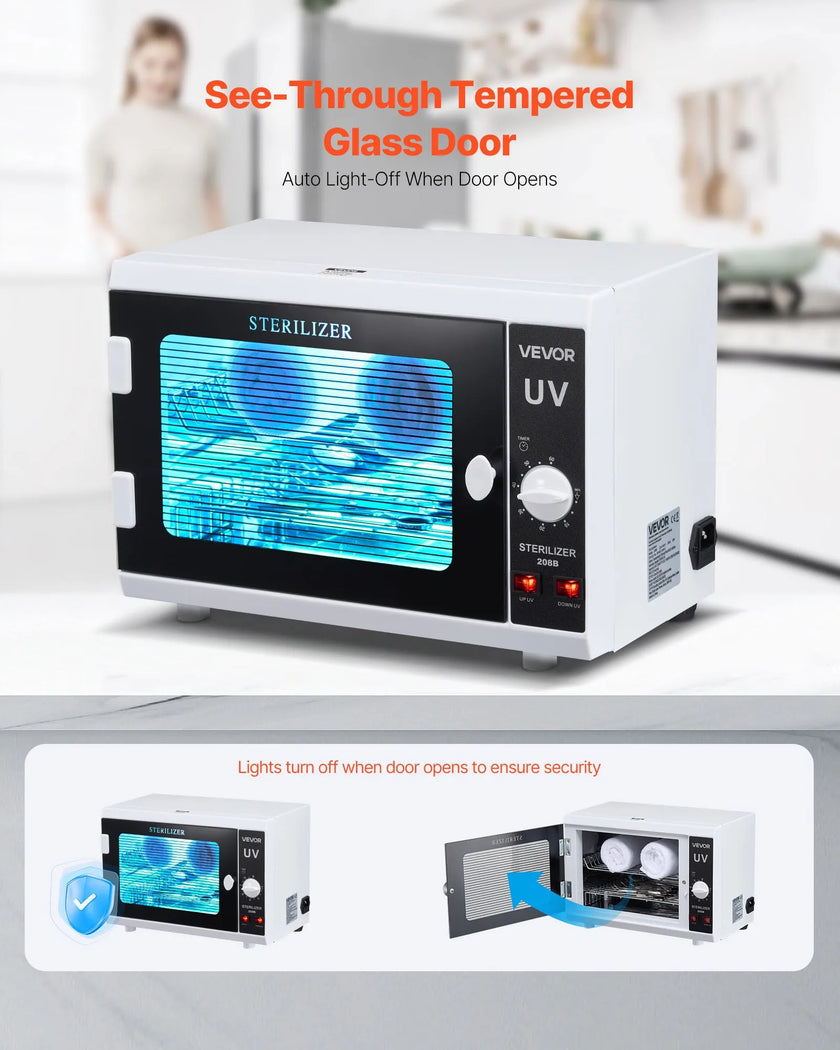 VEVOR Nail Tool Cleaning Machine 12L Large Capacity Knob Control Tool Cleaner