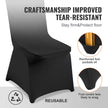 VEVOR 30PCS Black Stretch Spandex Folding Chair Covers for Wedding Party Dining