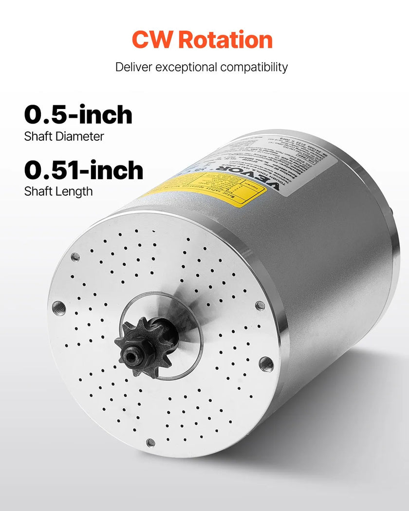 VEVOR 72V 3000W Electric Brushless DC Motor Kit with Upgraded Speed Controller