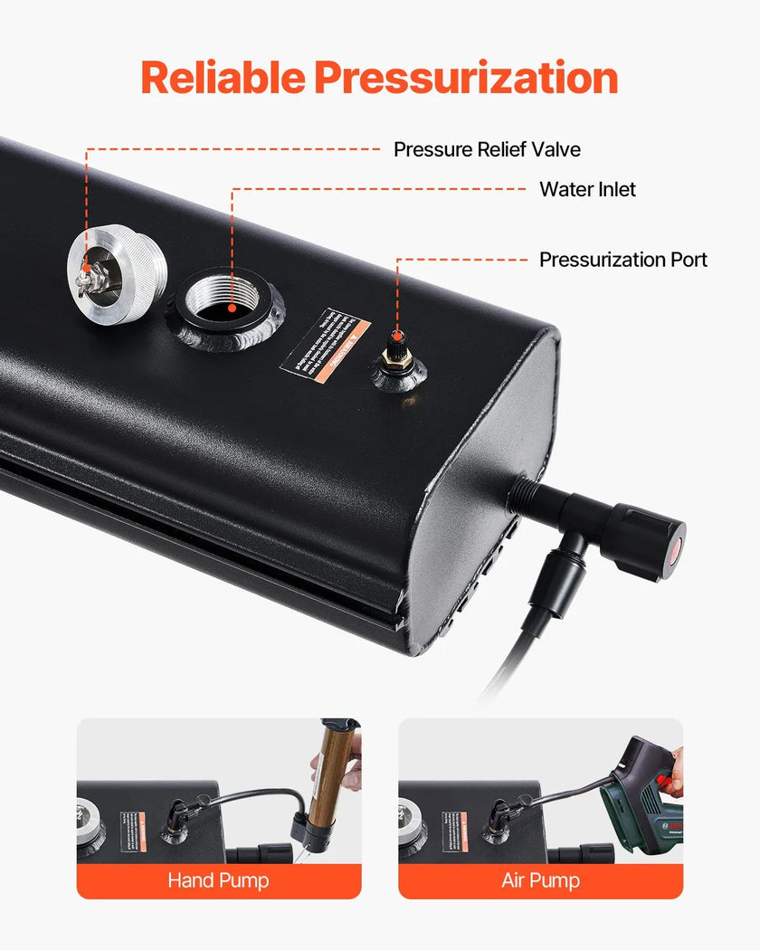 VEVOR 8 Gal Roof Rack Water Tank Portable Water Tank with Splash-Guard Panel
