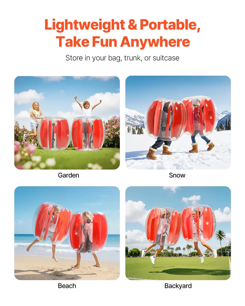 VEVOR 2-Pack 3FT/0.9M Inflatable Bumper Balls PVC Body Sumo Zorb Ball Outdoor