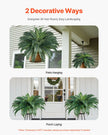 VEVOR 2Pcs Artificial Boston Ferns Plastic Fern 50 Branches Indoor Outdoor Decor