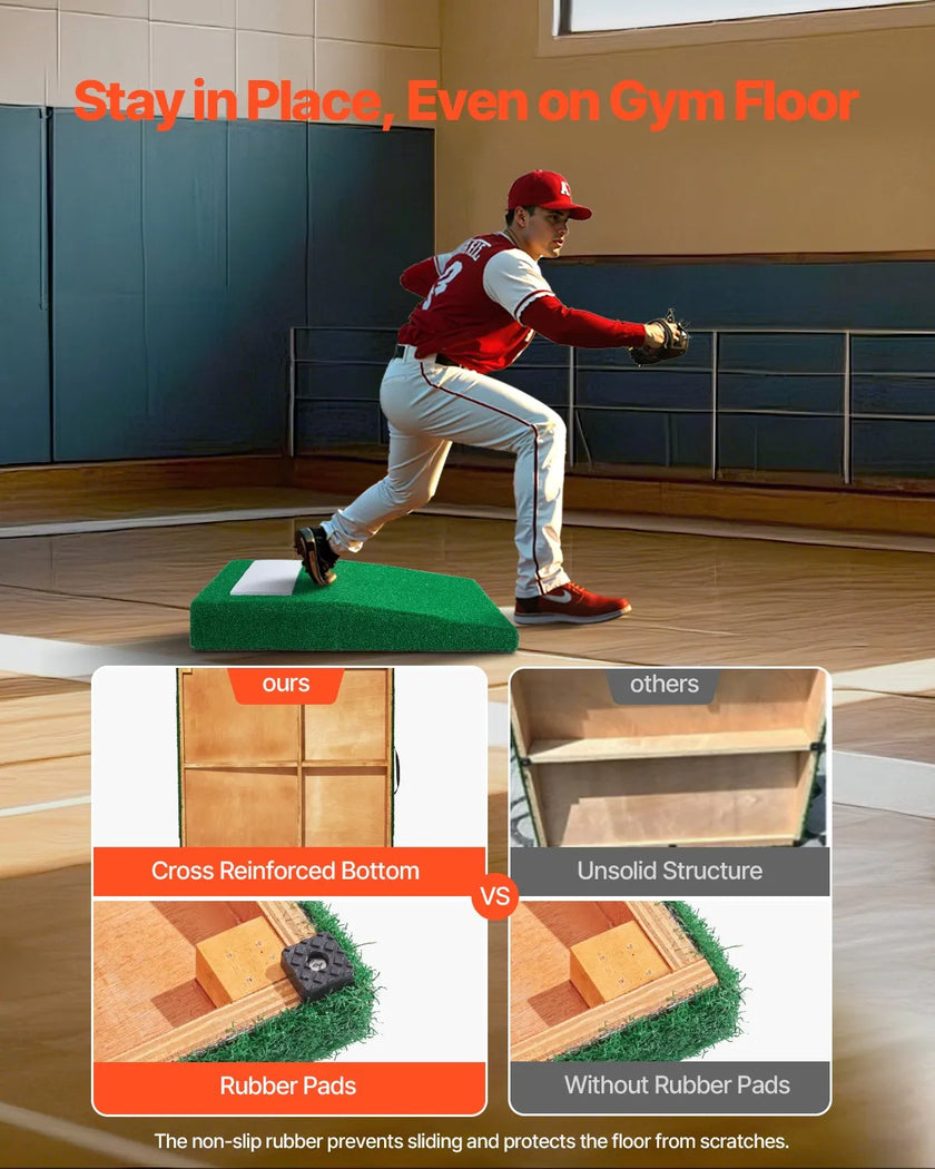 VEVOR 31 in Pitching Mound Portable Pitcher Mound Baseball Softball Training