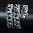 Emerald color men's large Cuban chain