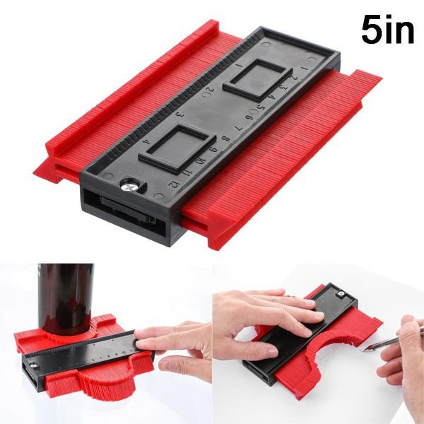 Contour Gauge Profile Gauge – Carpentry & Woodworking Measurement Tool (Blue, Green, Red | 12cm & 25cm)