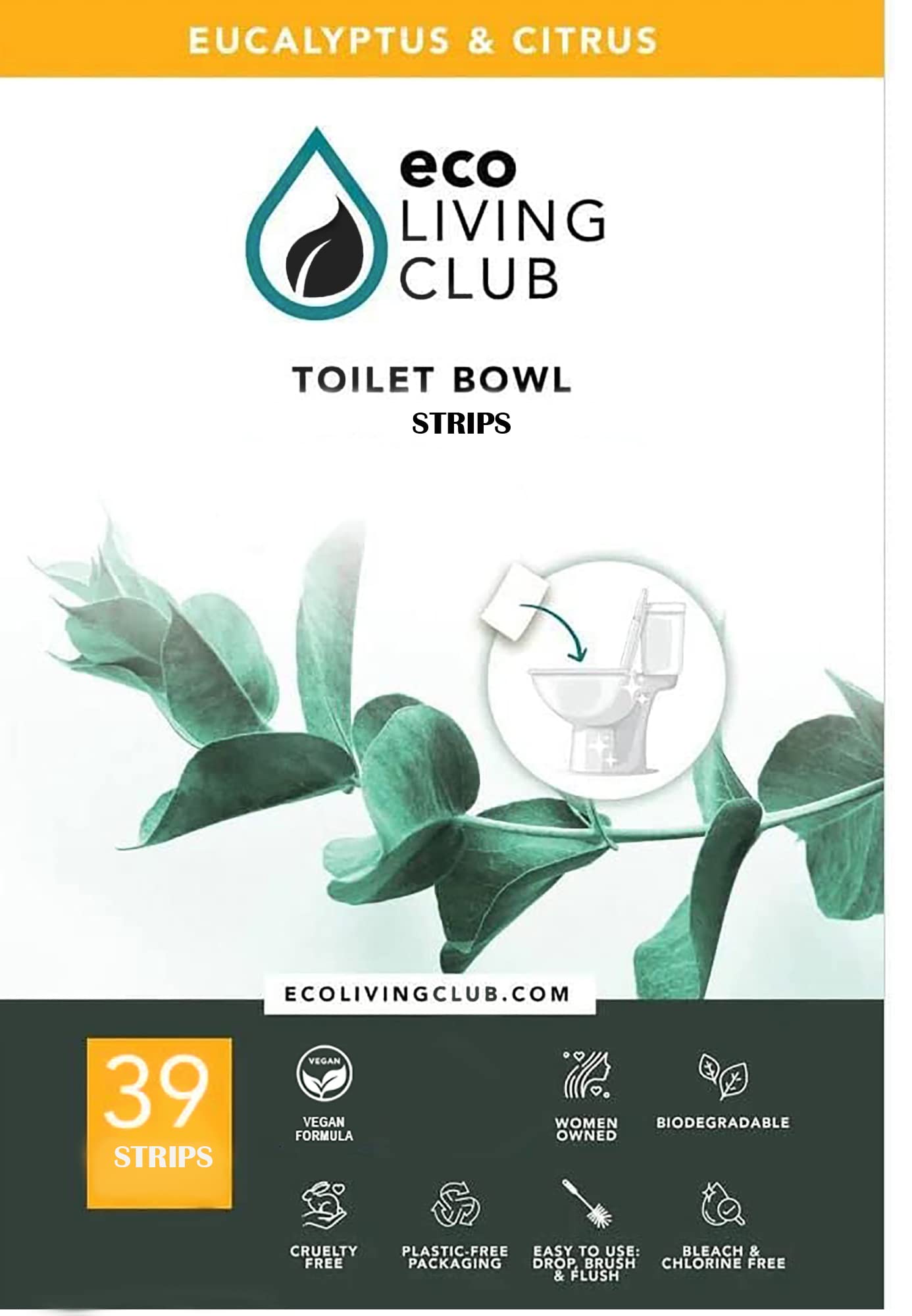 Eco Living Club - Toilet Bowl Cleaner Strips (39ct)