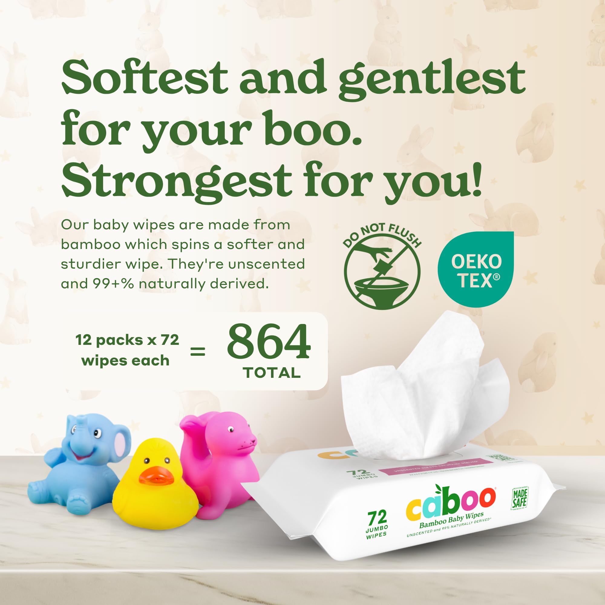 Caboo - Bamboo Baby Wipes (216ct)