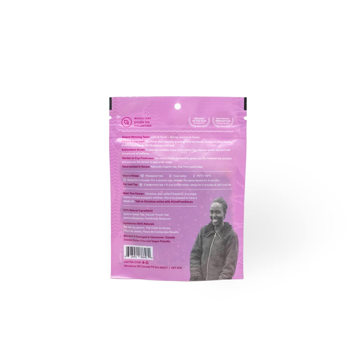 JusTea - Purple Tea - Purple Jasmine (90g)