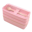 Insulated Bento Lunch Box Three-Layer Wheat Stalk Container