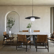 SLATE Mid-Century Modern Wide Dome Pendant Light for Kitchen Island & Dining Table