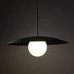 SLATE Mid-Century Modern Wide Dome Pendant Light for Kitchen Island & Dining Table