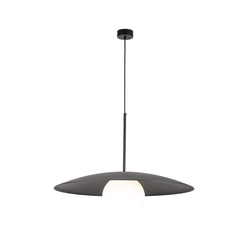 SLATE Mid-Century Modern Wide Dome Pendant Light for Kitchen Island & Dining Table