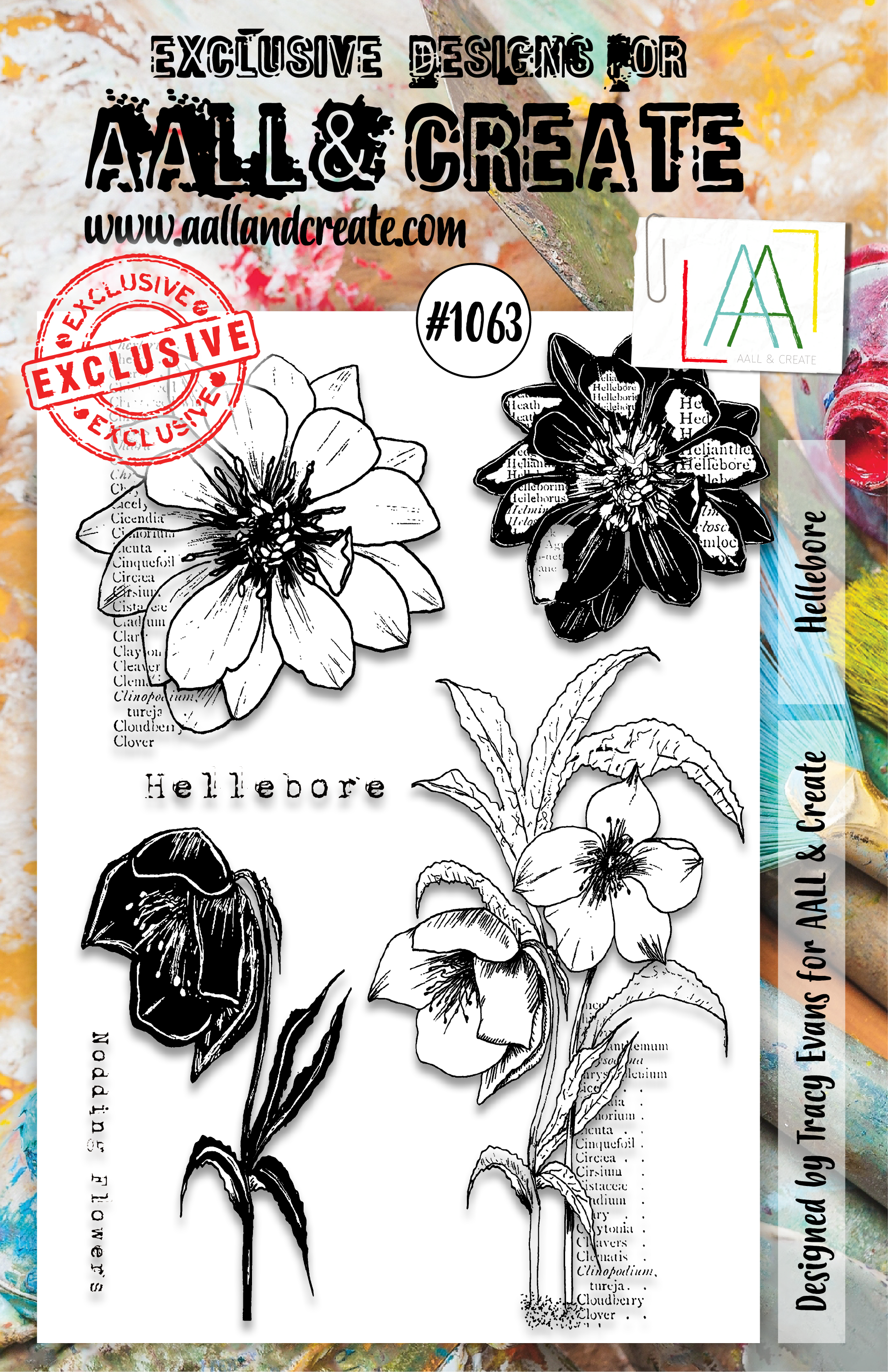 AALL and Create  A5 Stamp Set - 1063 - Hellebore