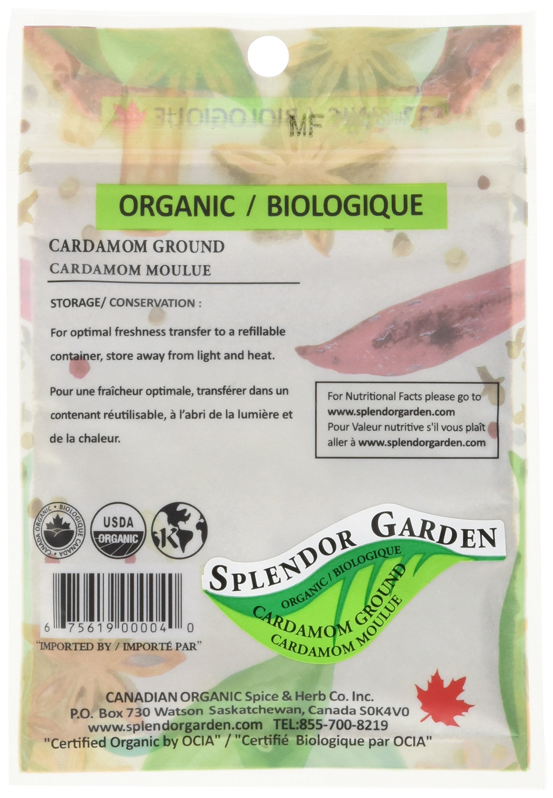 Splendor Garden - Organic Cardamom Ground (20g)