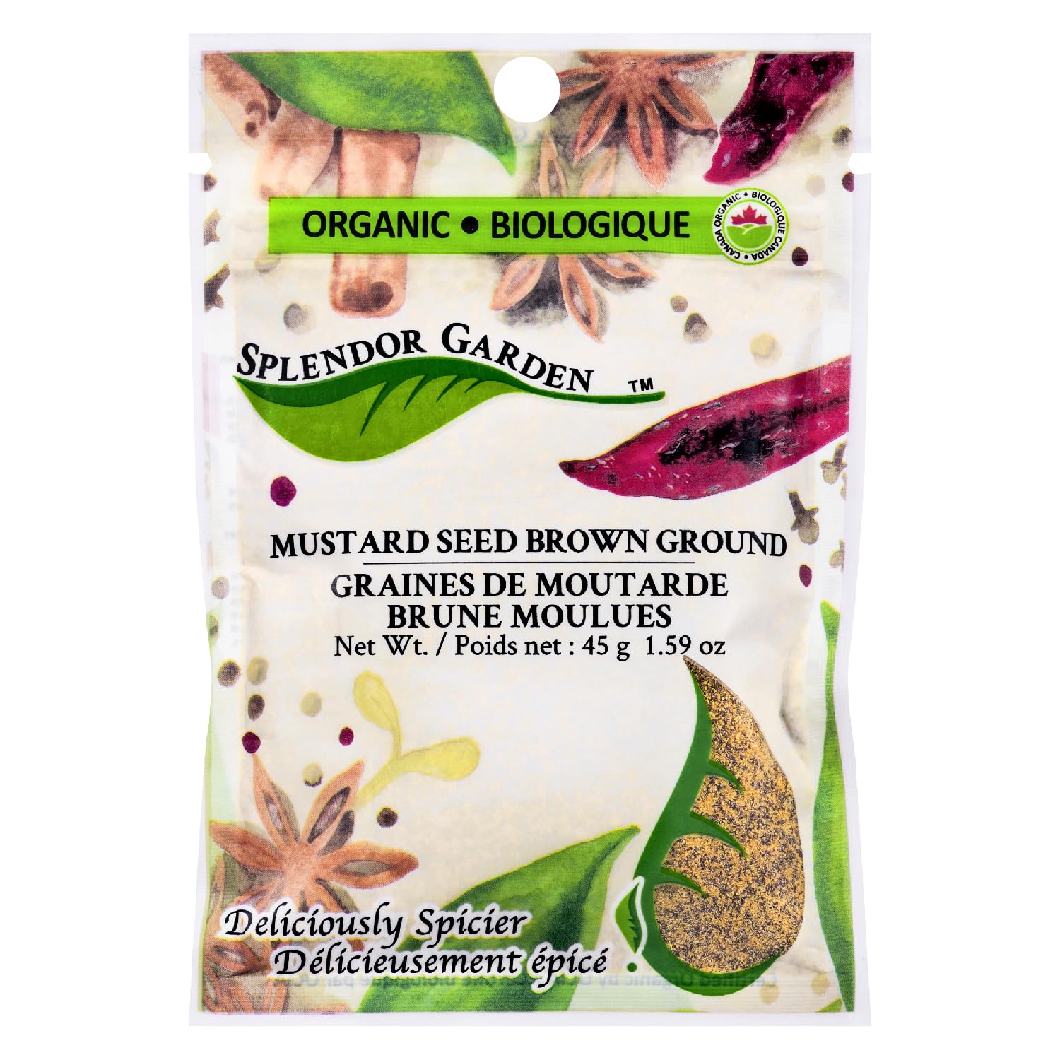 Splendor Garden - Organic Mustard Seed Brown Grd (45g)