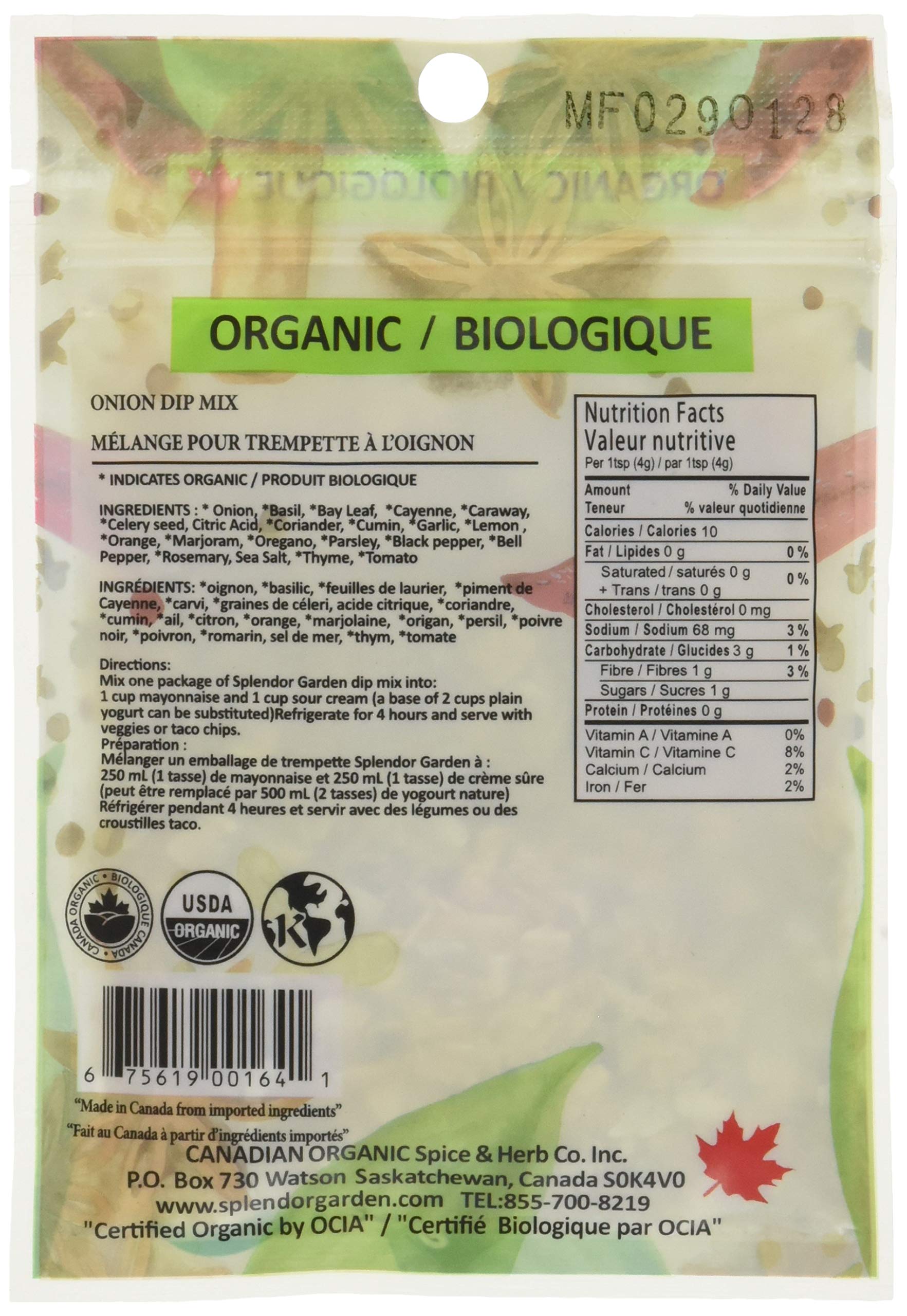 Splendor Garden - Organic Onion Dip Mix (25g)