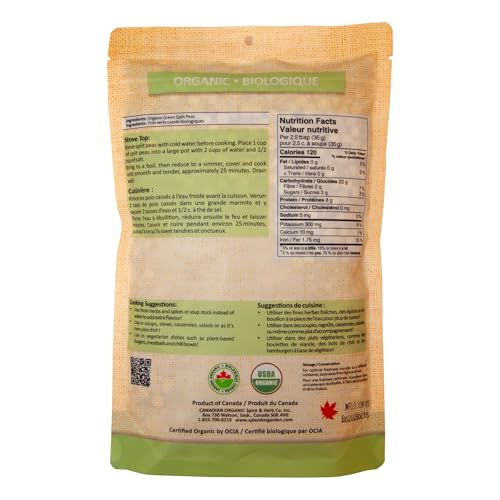 Splendor Garden - Organic Green Split Peas (600g)