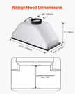 30in Built-in Range Hood Insert Vent Hood 800CFM Gesture & Touch Control
