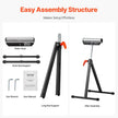VEVOR 2 PCs Woodworking Roller Stands Max Load 135 lb Adjustable 26.8-42.5 in