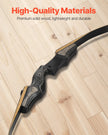 VEVOR 60in Takedown Recurve Bow Wooden Bow Arrows Kit Hunting Practice 30 lbs