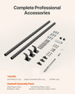 VEVOR 6ft Wall Mounted Stair Handrail Black Aluminum Indoor Outdoor Railing