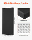 VEVOR 4 PCS Acoustic Wall Panels 2 in Thick 23.6 x 11.8 in Self-adhesive Black