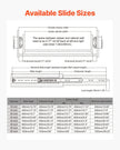 VEVOR 1 Pair 16-60 in Soft-Close Drawer Slides Ball Bearing Full Extension