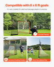 VEVOR 12x9 ft Hockey Lacrosse Goal Backstop with Extended Coverage Training Net