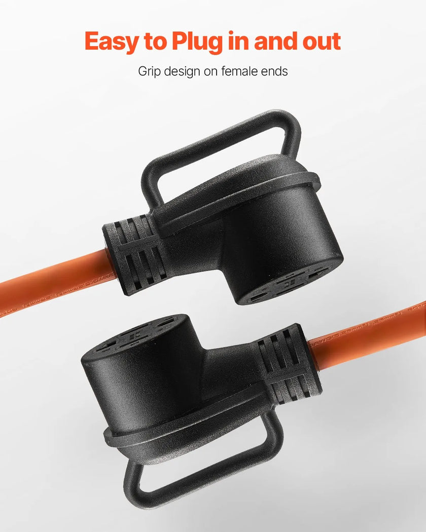 VEVOR 25 ft Dryer Extension Cord 4-Prong NEMA 14-30P to 14-30R Dryer Cord 30A