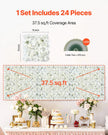 VEVOR 3D Flower Wall Panel 24 PCS 15 x 15 inch Artificial Floral Background for Wedding