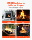 VEVOR 4 Inch 12 Pcs Ceramic Fire Balls Round Fire Stones Reusable Lava Rocks