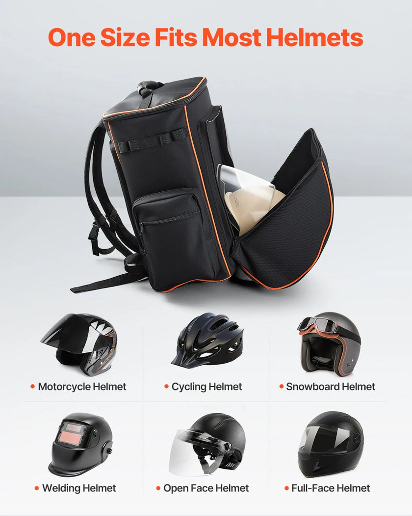 VEVOR 33L Welding Backpack 600D Polyester Welder Backpack for Tools and Helmet