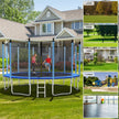 Outdoor Trampoline with Safety Closure Net