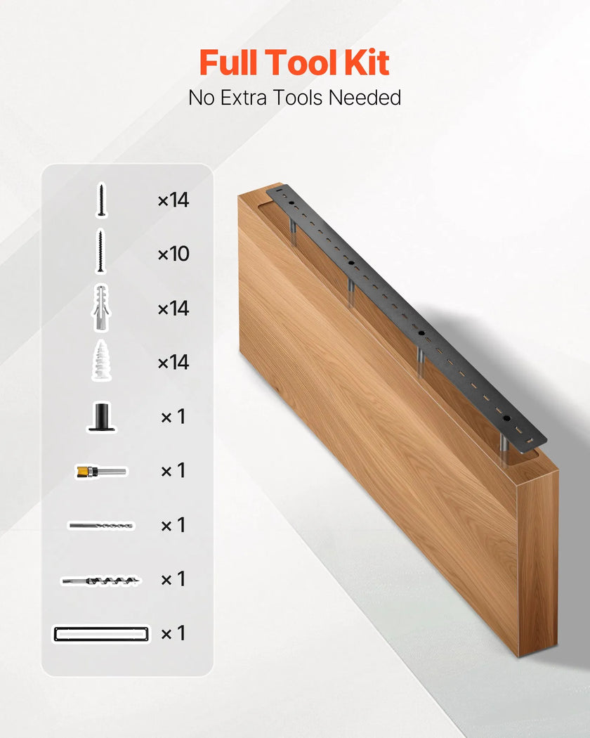 VEVOR 1 Pack Shelf Bracket 46 inch / 1168.4 mm Heavy Duty Floating Shelf Bracket
