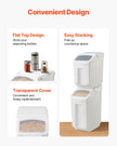 VEVOR 3.5Galx2 + 4.5Galx2 Ingredient Storage Container Airtight Kitchen Bin