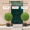 VEVOR 2x Artificial Boxwood Ball Ø40,6cm Garden Deco Boxwood in Flowerpot Ball Artificial Boxwood Ball Artificial Plant made of PE, Wood, PP incl. 4 pcs. Decorative butterflies and 10 pcs. Replacement