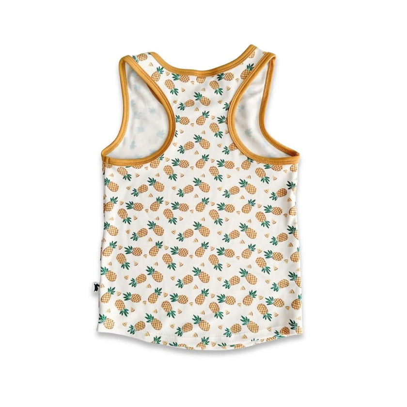 Kids' Bamboo Racerback Tank | Blue Smilies